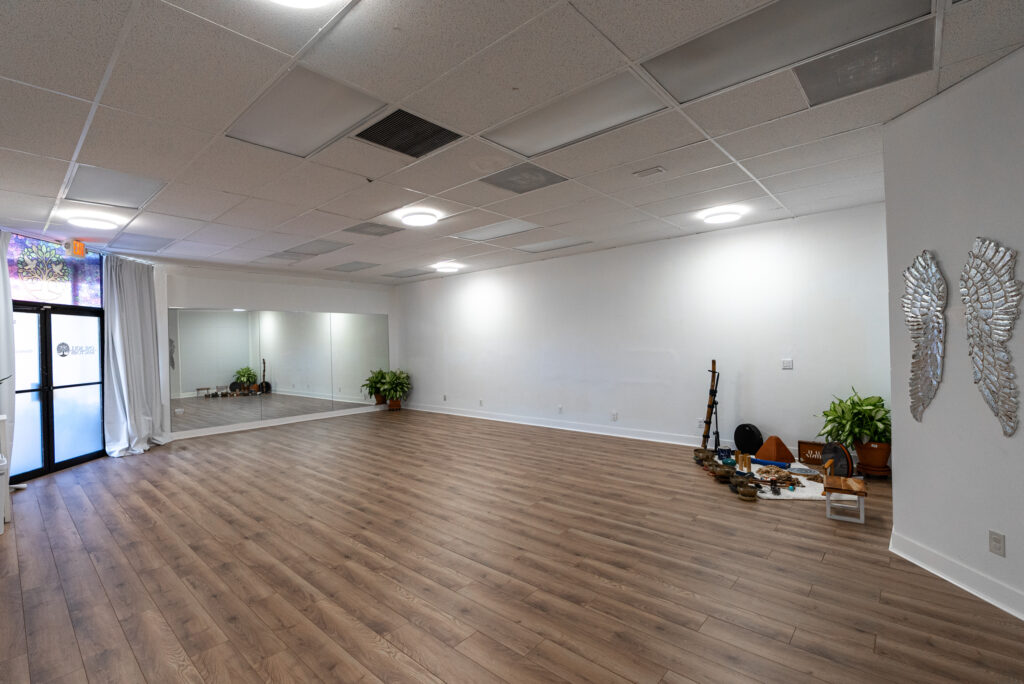 Studio space with instruments at One Soul Sanctuary