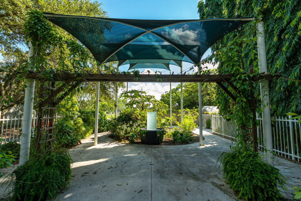 Garden pergola near the Sanctuary